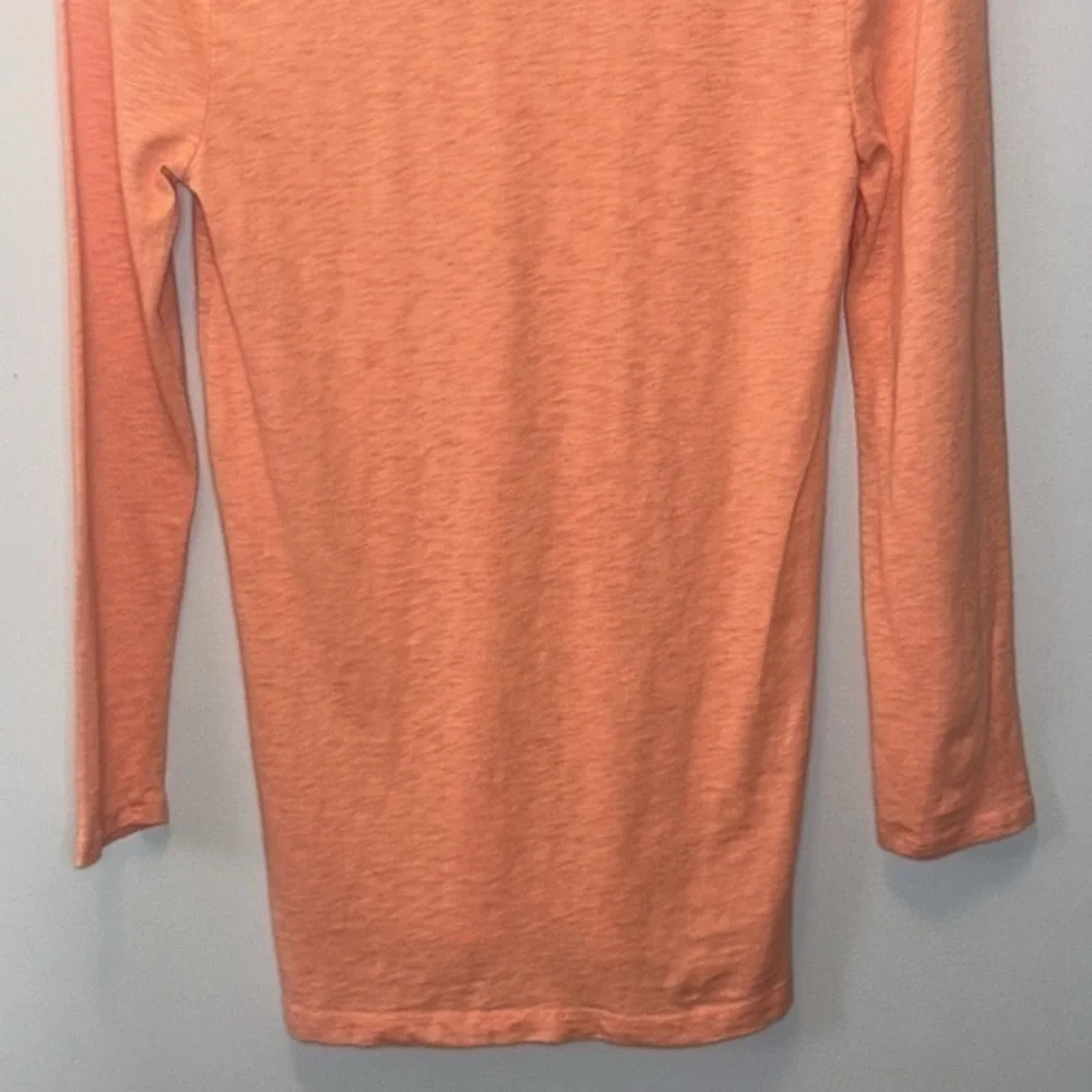 J.Crew Orange 3/4 Sleeve/ Ruffled‎ V-Neck/Blouse/ Size Medium 